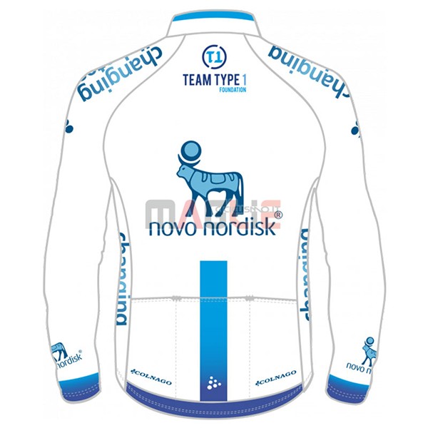 Maglia Novo Nordisk Manica Lunga 2017 Bianco